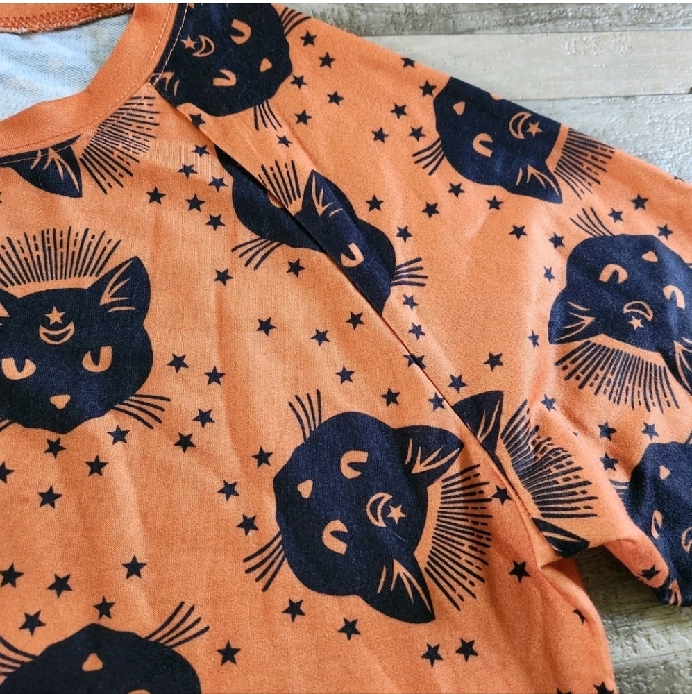 Halloween Pullover Black Cats Magic Black Cats Witchcraft Size Large Soft Cozy - Picture 7 of 16
